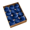 thumbnail image 2 of 12 adornos navideños de terciopelo flocado: bolas de plástico marrón de 8 cm con presillas de metal para colgar., 2 of 5