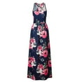 thumbnail image 2 of RYDCOT Women'S Sleeveless Pocket Casual Floral Print Beach Long Maxi Loose Dress, 2 of 6