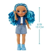 Rainbow High Littles – Sapphire Bradshaw, Blue 5.5 Posable Small Doll with Purse, Pet Yeti, Kids Toy Gift Ages 4+