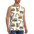 thumbnail image 2 of Fotbe Funny Excavator Men's Camiseta sin Mangas Estampada para Hombres, Playera Casual para Gimnasio, Entrenamiento, Playa-Large, 2 of 7