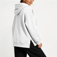 thumbnail image 5 of Iyufng Women's Full Zip Hoodie Jackets, Drawstring Long Sleeve Oversized Loose Hooded Sweatshirt Coat with Pockets for Fall Winter Casual Daily Outfits, 5 of 7