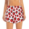 thumbnail image 4 of Lsque Cartoon Ladybug Printed Women's Running Shorts with Liner Pockets,Elastic Quick Dry Workout Athletic Gym Yoga Shorts,Womens High Waist Shorts-X-Large, 4 of 9