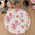 thumbnail image 3 of Spring Flowers Round 13 Inch Placemats Set of 6, Watercolor Pink Orange Floral Romantic Rustic HeatResistant Non Slip Place Mats for Dining Table, Wipeable Braided Kitchen Table Mats for Housewarming, 3 of 9