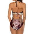 thumbnail image 3 of My Hero Academia Himiko Toga Women's Swimwear Strap One Piece Backless Tummy Control V Neck Swimsuit Summer Beach Vacation Bathing Suit, 3 of 7