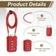 thumbnail image 2 of Uxcell 2-Pack Candado de Combinación, Aleación de Zinc 4 Dígitos Contraseña 20 In Cable Candado de Equipaje Exterior Sin Llave [Rojo], 2 of 7