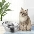 thumbnail image 1 of 2L Stainless Steel Cat Water Fountain, Super Quiet Adjustable Water Flow Automatic Pet Water Drinking Dispenser (67oz), 1 of 9
