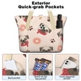 thumbnail image 2 of Tote Bag for Women - Pug and Donut Shoulder Bag - Large Utility Work Duffle Bag with Zipper Handbag for Travel, Work, Sprots, 2 of 5