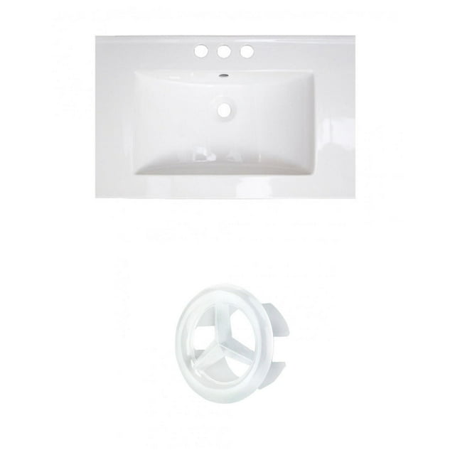 American Imaginations 59-in. W 3H4-in. Ceramic Top Set In White Color AI-21092