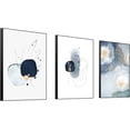 thumbnail image 2 of 3 Framed Abstract Canvas Wall Art, Artwork in Blue, White and Grey, Simple and Elegant for Living Room Bedroom Office Decor, 2 of 6