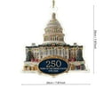 thumbnail image 2 of 250th Anniversary USA Ornament for Patriotic Christmas Decorations - Acrylic Glass Patriotic Christmas Ornaments - United States 250 Years American Anniversary Bell Ornament, Veterans Day Gifts, 2 of 6