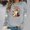 Gray, variant on Halloween Going Out Tops Long Sleeve Crew Neck Green Sweatshirt Cat Ghost Animal Relaxed Fit Tops Army Green,M