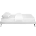 thumbnail image 4 of Modway Helen King Vinyl Bed Frame with Round Splayed Legs in White, 4 of 5