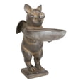 thumbnail image 6 of Rustic Country Angel Wings Pig Holding Trough Bird Feeder Or Bath Sculpture, 6 of 9
