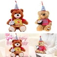 thumbnail image 2 of Bottone Bear Stuffed An1ma1 Singing Musical Plush Electronic Toy with Cupcake and Glowing Candle Gifts for Kids Girls Boys, 2 of 7