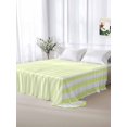 thumbnail image 6 of Full Flat Sheet 81"x96", Yellow White Stripe Soft Lightweight Bedding Flat Sheets Only, Modern Minimalist Geometric Striped Brushed Microfiber Top Bed Sheet, Breathable StainResistant Bedsheets, 6 of 9