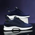 thumbnail image 3 of Men's Elevator Sneakers 2.36 Inch Invisible Height Increasing Lace up Fashion Sneakers, 3 of 14