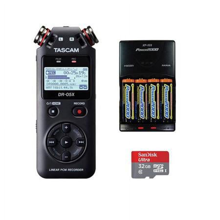 UPC: 0192223127289 | DR-05X Stereo Handheld Digital-Audio Recorder  Bundle with Rapid Battery Charger  and 32GB Memory Card