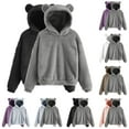 thumbnail image 4 of Ahdbta 2 Pcs Sweatshirts for Kids Cute Teddy Bear Fleece Pullover Tops Solid Color Long Sleeve Casual Warm Thickened Tops, 4 of 4