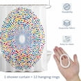 thumbnail image 4 of Colorful Polka Dots Shower Curtain for Bathroom, Art Waterproof Cloth Fabric Bathroom Accessories Set with 12 Rust Proof Plastic Hooks, 54"x78", 4 of 9