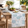 thumbnail image 3 of Burlap Table Runner 36 Inches Long, Summer Ocean Abstract Conch Non-Slip Kitchen Table Runners for Dining Room Everyday Use Party Table Decorations Watercolor Blue Corals, 3 of 9