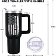 thumbnail image 3 of Gifts for Father From Daughter/Son/Kids,40 oz Tumbler With Handle Lid and Straw, Father''s Day/Birthday/Christmas Gifts For Dad/Father/Step Dad,Best Father Travel Mug Coffee Cup(Flag), 3 of 6