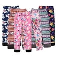 thumbnail image 1 of CSCHome - Leggings de terciopelo elástico para niñas de 3 a 12 años, otoño e invierno, pantalones finos con estampado de primavera, leggings de terciopelo polar suave, pantalones de terciopelo polar, 1 of 8