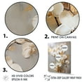 thumbnail image 3 of Designart "Minimalist Beige And Gold Orchids IV" Orchids Floater Framed Canvas Art Print, 3 of 5