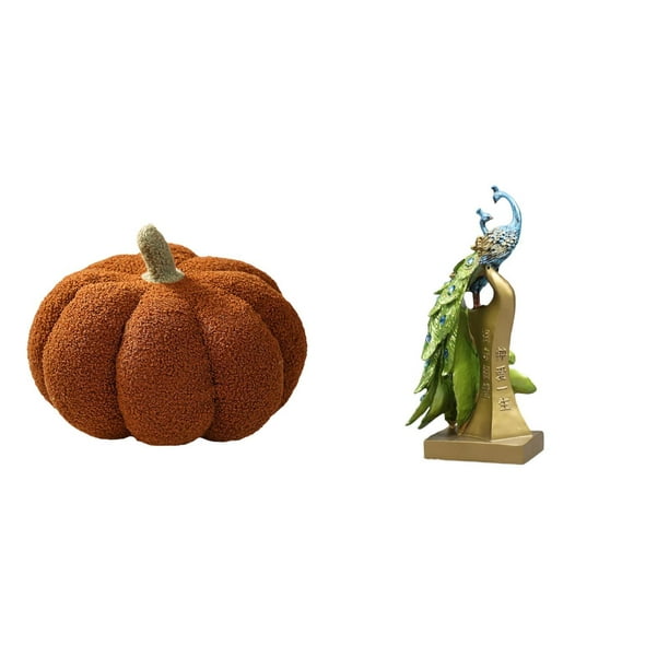 Almohadas de calabaza de Halloween,Almohadas de calabaza de Halloween Decoración del hogar Suave,Cojines de calabaza para Halloween,peluches,sofá,Figura de escritorio,Estante de estatua de