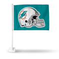 thumbnail image 1 of Miami Dolphins Helmet Car Flag, 1 of 1