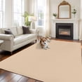 thumbnail image 3 of Khaki Solid Color 5'x7' Area Rug, Aesthetics Contemporary Luxury Washable Non-Slip Soft Rugs, Low-Pile Large Carpet for Living Room Bedroom Dining Room, Non-Shedding Accent Rug, 3 of 9