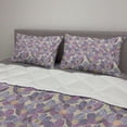 thumbnail image 2 of Floral Comforter & Sham Bedding Set, Pastel and Violet Tone Style Vintage Flowers on a Beige Background Blooming Elements, 3 pcs Duvet Set Microfiber Filling Quilt, 5 Sizes, Multicolor, by Ambesonne, 2 of 4