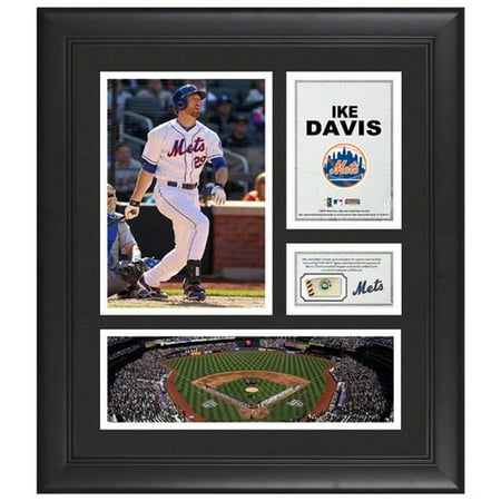 MLB - Ike Davis Framed 15x17 Multi-Photo Collage | Details: New York Mets, with Game Used Baseball