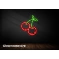 thumbnail image 2 of Glowneon Cherry Neon Sign, Cherry Led Sign, Cherry Fruit Sign, Fruit Shop Decor, Cherry Sign, 2 of 4