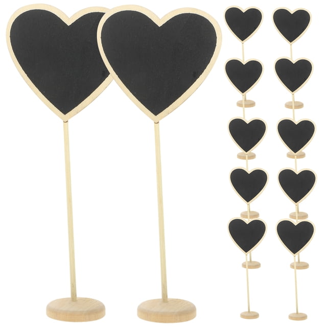 12Pcs Small Announcement Boards Small Blackboards Wooden Message Boards Desktop Message Boards