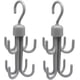 thumbnail image 1 of Paquete de 2 ganchos de almacenamiento, 4 garras, gancho giratorio de 360 grados, colgador de cinturón de ropa, soporte organizador de armario, soporte para corbatas, estante con gancho, 1 of 7