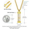 thumbnail image 6 of FaithHeart Hourglass Cremation Necklace for Men Women Gold Plated Urn Ash Holder Perfume Pill Funnel Pendant Jewelry Gift for Birthday Christmas, 6 of 7