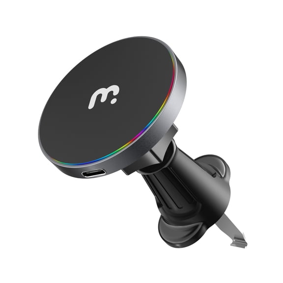 MyBat Pro Magnetic Charging Vent Car Mount - Wireless Fast Charger for iPhone MagSafe, Hands-Free Car Mount with 360-Degree Rotation, Cradle-less Design