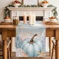 thumbnail image 1 of Table Runners 70 Inches Long Dress Scarves, Coastal Pumpkins Fall Farmhouse Coffee/Dining/Kitchen Table Decor, Holiday Table Runner, Thanksgiving Botanical Vintage 13x70 Inch, 1 of 3