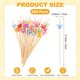 thumbnail image 3 of Uxcell 200-Pack Palillos de Cóctel, Palillos de Bambú Elegantes de 4.7 Pulgadas para Barbacoa/Charcutería/Bebidas/Frutas [Multicolor, Perla de Mariposa], 3 of 6