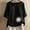 Black, variant on Women Cotton Blend Crew Neck Short Sleeve Basic Tunic Tee Shirts Tops Blouse