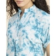 thumbnail image 5 of MoomayaWomens PrintedShort Sleeves Top,Mandarin Collar Everyday Viscose Top, 5 of 8