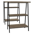 thumbnail image 6 of Ellis Home Office Desk with 4 Shelves in Dark Oak and Black, 6 of 7