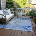thumbnail image 6 of Addison Rugs Chantille Indoor/Outdoor Transitional Watercolors Navy Washable Rectangle Rug, 9' x 12', 6 of 6