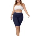 thumbnail image 4 of Tumotour Yoga Shorts For Women Plus Size Yoga Shorts Solid Color Lace Elastic High Waisted Running Workout Gym Shorts Sports Shorts, 4 of 9