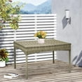 thumbnail image 7 of Jeco Clark Wicker Patio Coffee Table in Gray, 7 of 7