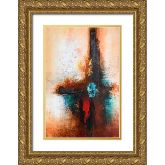 Springet, Mike 23x32 Gold Ornate Wood Framed with Double Matting Museum Art Print Titled - Celestial 2