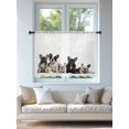 thumbnail image 4 of Sheer Curtains 54 Inch Length, Dogs Semi Sheer Curtains Light Filtering Window Treatment, Modern Art Lovely Animals Farmhouse Privacy Voile Drapes for Living Room Bedroom 52x54 Inch, 4 of 7