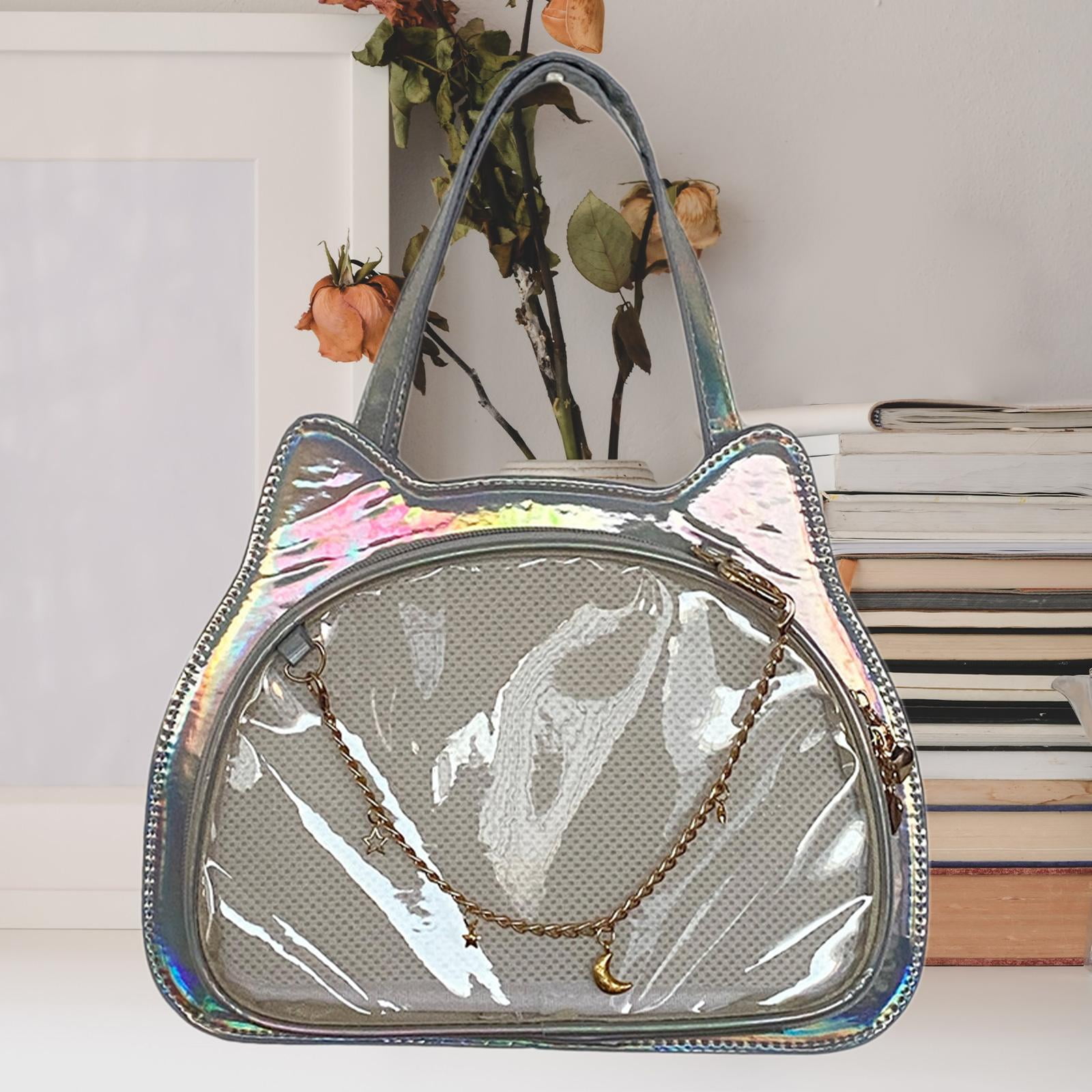 yuksok Cat Shape Shoulder Bag PU Leather Y2K Ita Bag for Ladies Women Birthday Gift