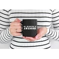 thumbnail image 2 of My Husband Is Awesome. Married, Black 11oz Ceramic Mug, 2 of 5