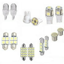14Pcs Set T10 Led White Lighting Canbus Error Free Interior Light Dome License Plate Lamp Bulbs Car Lights Assembly Fangkenuo